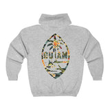 Guam Floral Unisex Heavy Blend™ Full Zip Hooded Sweatshirt