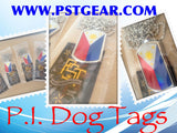PHILIPPINES FLAG DOG TAGS WITH CHAIN
