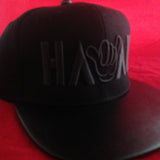 HAWAII SHAKA BLACK ON BLACK BRIM SNAPBACK