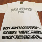 Philippines 7107 Tribal Bar White Tee