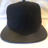 PACIFIC ISLANDERS BLACK on BLACK Leather Brim