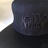 CHAMORRO Palms Black on Black Leather Brim LIMITED SNAPBACKS