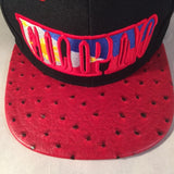 FILIPINO FLAG RED OSTRICH SNAPBACKS