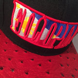 FILIPINO FLAG RED OSTRICH SNAPBACKS