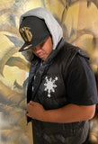 3 Stars and Sun Sleeveless Hooded Jackets