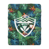 Hawaii Paradise Floral Fleece Blanket