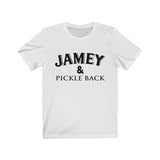 Jamey and Pickle Back Unisex Jersey Short Sleeve Tee