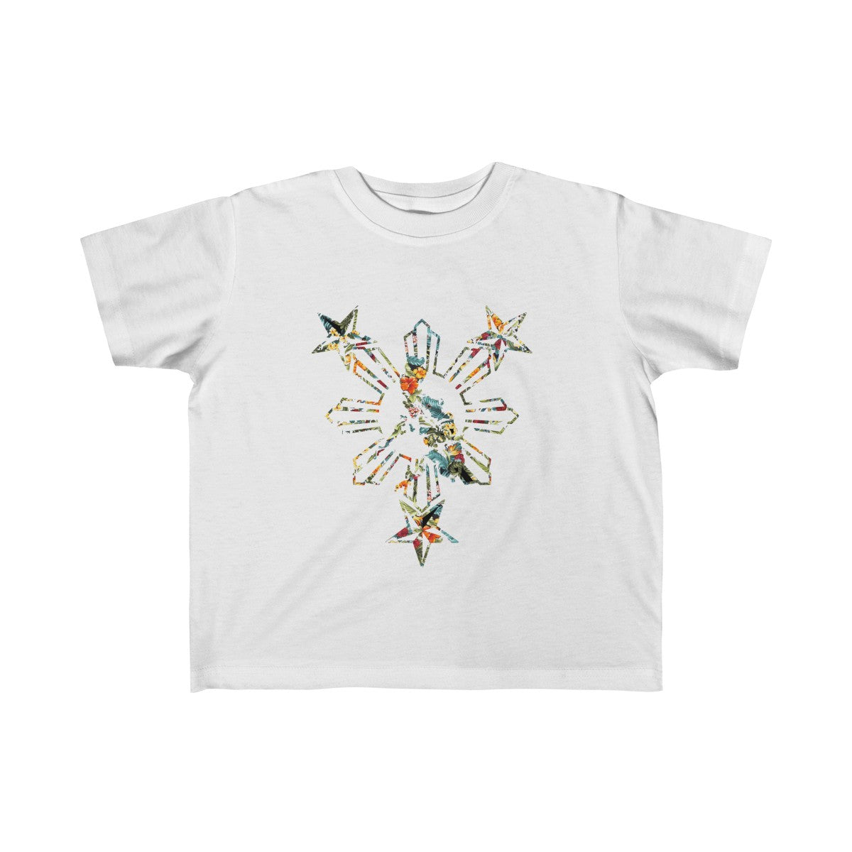 Philippines 3 Star and Sun Floral Tee Kids