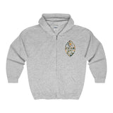 Guam Floral Unisex Heavy Blend™ Full Zip Hooded Sweatshirt