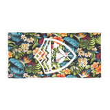 Hawaii Shield Floral Beach Towel