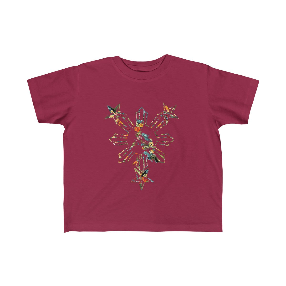 Philippines 3 Star and Sun Floral Tee Kids