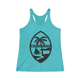 Chamorro Palms Women's Tri-Blend Racerback Tank