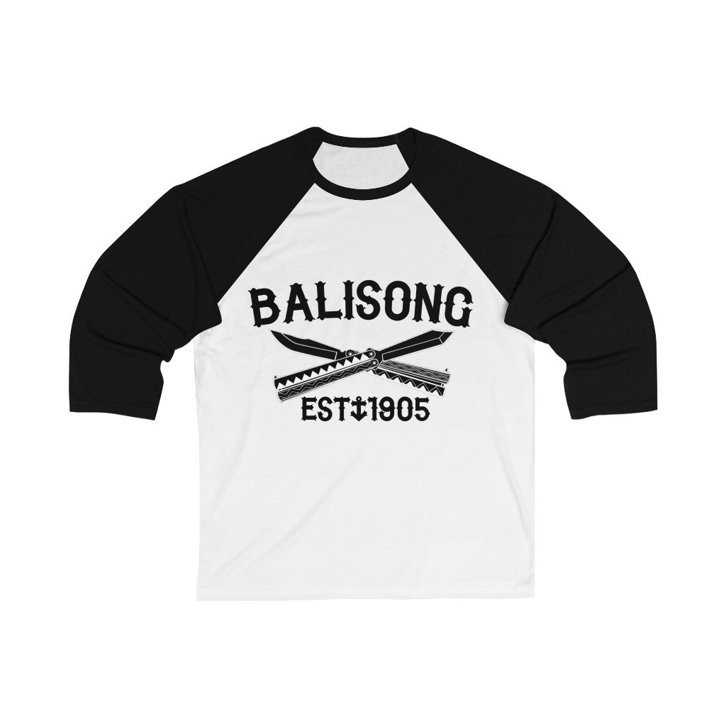 Balisong Tribal Tee Unisex 3/4 Sleeve Baseball Tee