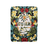 Guam Floral Fleece Blanket