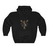 3 Stars and Sun Floral Hooded Sweatshirt