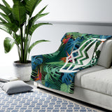 Hawaii Paradise Floral Fleece Blanket