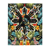 Filipino Sun Floral Velveteen Plush Blanket