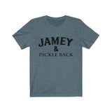 Jamey and Pickle Back Unisex Jersey Short Sleeve Tee