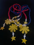3 Stars and Sun Filipino Wood Necklace