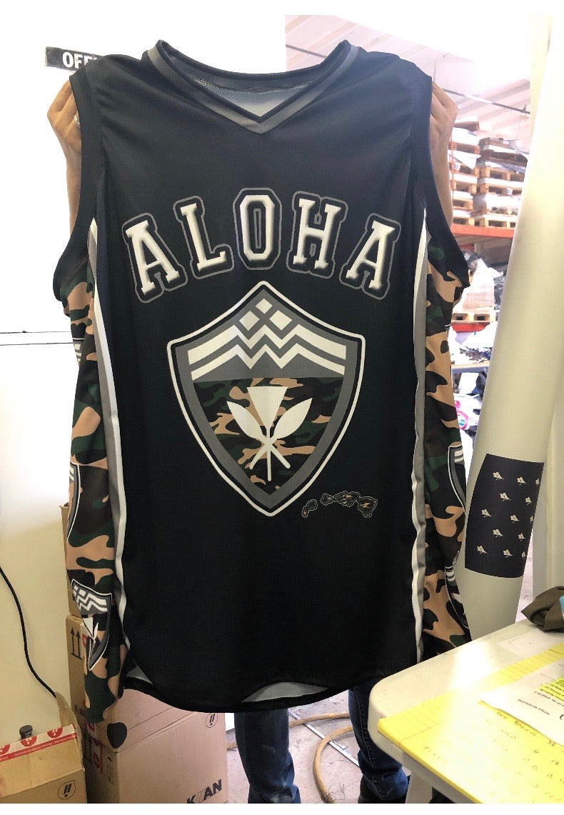 ALOHA FESTIVAL CAMO BASEBALL JERSEY