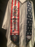 USA Stars and Stripes Graduation Blue Trim Stoles 2025