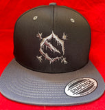 EZ MIL Emblem Black and Gray SNAPBACK