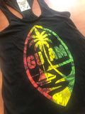 Chamorrita Rasta Floral Racer Back Tank Top