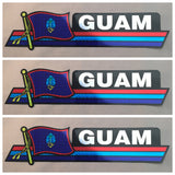 Guam Reflective Decal 10" X 3"