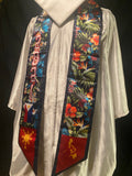 Philippines Floral 2025 Graduation Stoles Blue Trim