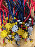 3 Stars and Sun Filipino Wood Necklace