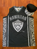 Hawaiian Tribal Jersey Black and White Free Tribal Hat