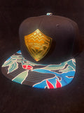 Hawaii Steel Floral Gold Metal Limited Snapback