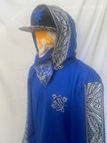 EZ MIL Tribal Blue Hoodie