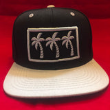 3 PALMS Gray and Black  LIMITED SNAPBACKS