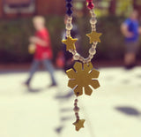 3 Stars and Sun Filipino Wood Necklace
