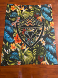 Hawaii Kanaka Floral Tribal Sherpa Blanket