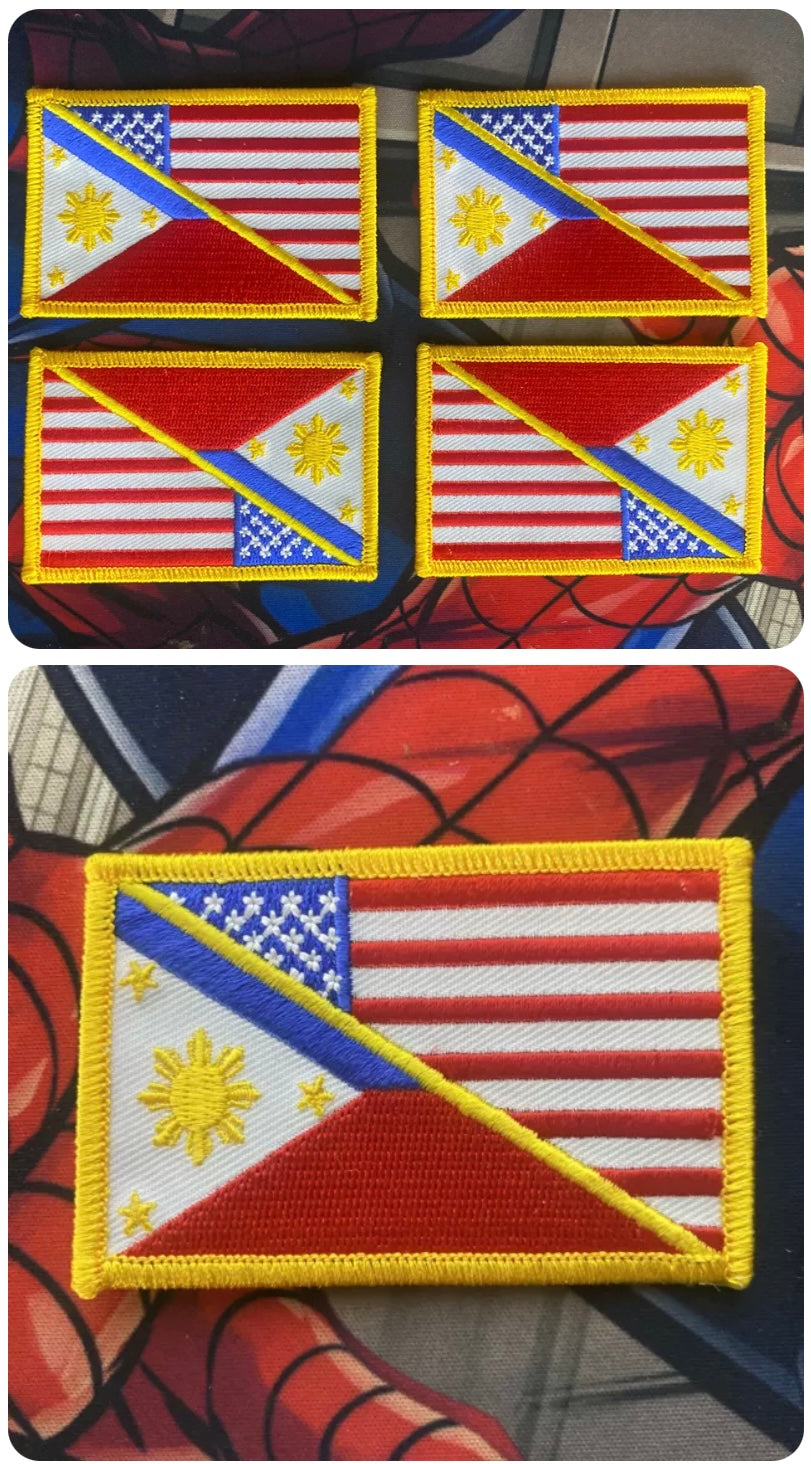 PHILIPPINES x USA FLAG PATCH