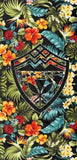 Hawaii Shield Kanaka Floral Beach Towel