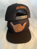 Shaka Aloha Leather Snapback Custom brim