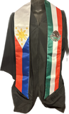 Philippines X  Mexico Filipino Mexican Flags Sun Graduation Stoles