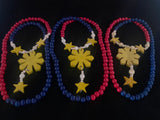 3 Stars and Sun Filipino Wood Necklace