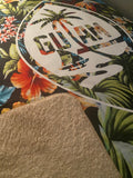 Guam Floral Sherpa Blanket