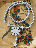 3 Stars and Sun Filipino Wood Necklace