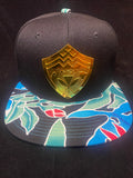 Hawaii Steel Floral Gold Metal Limited Snapback
