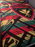 Hawaii Kanaka Rasta Tribal Throw Blanket