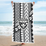 Hawaii Shield Kanaka Tribal Beach Towel